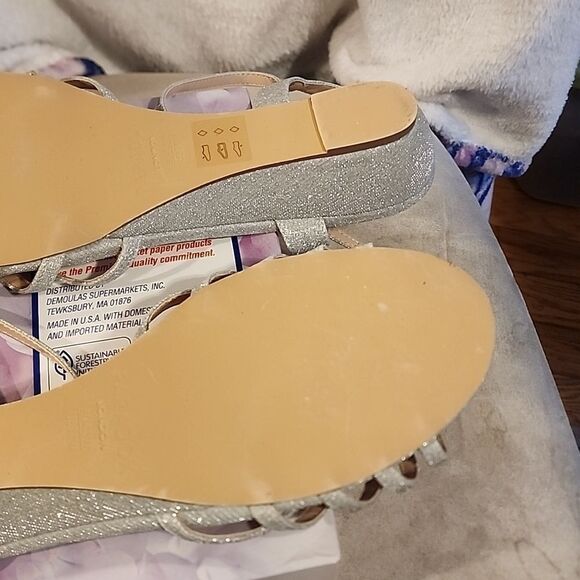 Paradox London Theresa Glitter Sandals size 11W  new condition - Picture 5 of 7
